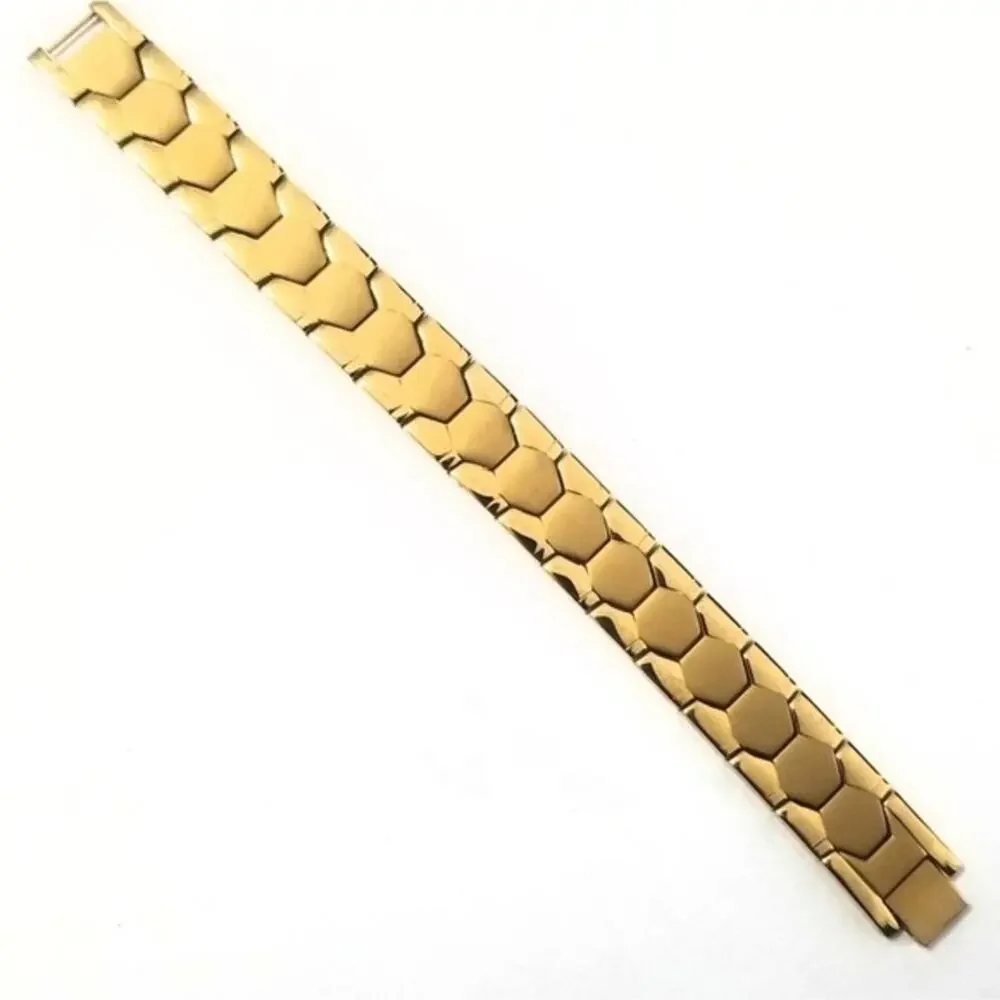 Men’s 316L stainless‎ steel gold magnetic bracelet 8.5
